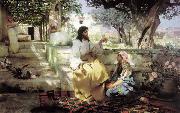 Henryk Siemiradzki Christ with Martha and Maria, France oil painting artist